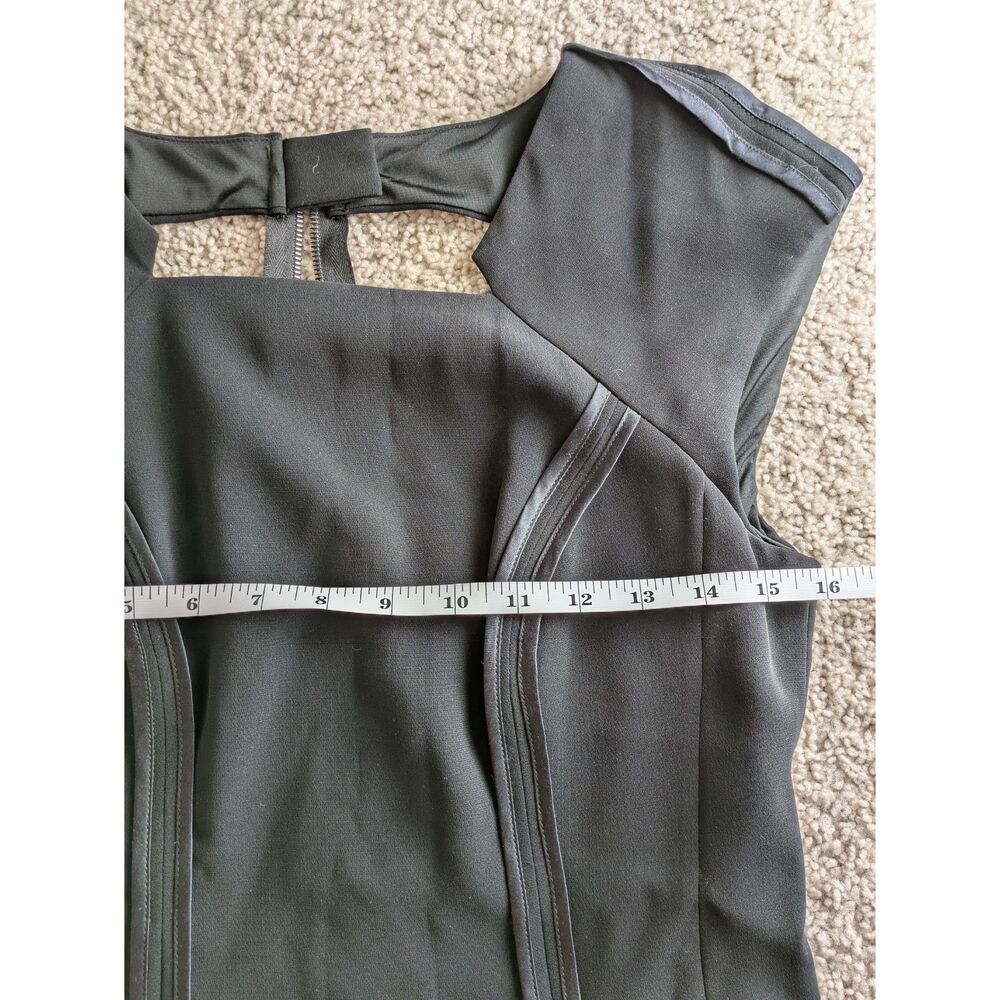 Rag and Bone Black Cutout Faux Leather Trim Sheath Dress Sz 4 - Picture 5 of 8